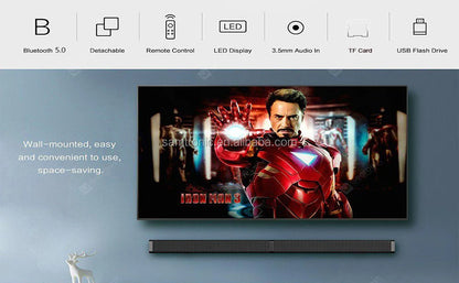 Samtronic 2 In 1 Separable Soundbar For TV Sound Bar, 50W Wired & Wireless Soundbar, ARC/Optical/AUX Connection