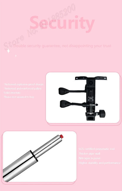 2025 Pink & White Letter Computer Chair Girls living room Study Chair Liftable Rotating Gaming Chair Promotion silla gamer