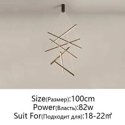 Modern LED Chandeliers Luster Lights For Stair Hall Bedroom Room Duplex Building Indoor Lighting Fixture Ceiling Chandelier