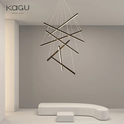 Modern LED Chandeliers Luster Lights For Stair Hall Bedroom Room Duplex Building Indoor Lighting Fixture Ceiling Chandelier