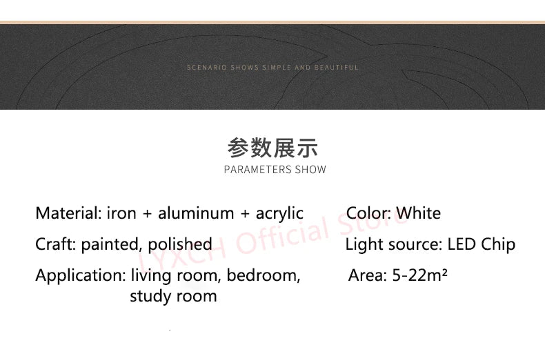 Nordic LED Ceiling lights Modern Indoor lighting Living room Bedroom Home decor fixtures Hallway White Minimalist Ceiling lamps