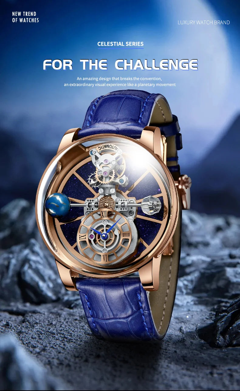 Jacob&Co PINDU Design Mens Watches Diamond TourbillionTop Brand Luxury Astronomia Quartz Watch Men Astronomia Solar Montre Homme