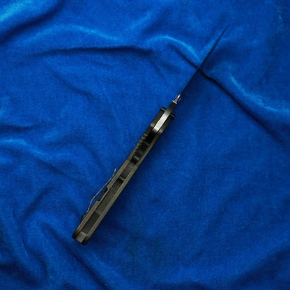 LEMIFSHE AUS10 Blade SMF Carve Strider Logo TC4 Titanium Handle Copper Washer Folding Knife Camping Hunting Outdoor EDC Tool