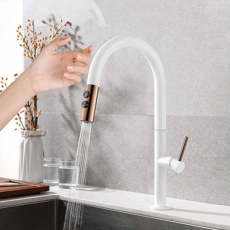 Touch-sensitive Copper Kitchen Faucet
